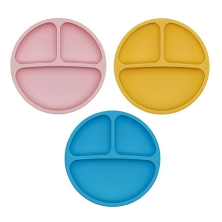 

Suction Plates for Babies & Toddlers | 100% Silicone | Plates Stay Put | Divided Design | Microwave & Dishwasher Safe