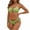 Green, variant on Women's 2 Piece Bikini Sets U-Wire Swimsuits Textured Bathing Suit with Adjustable Tie Side Bottom Cheeky Swimwear