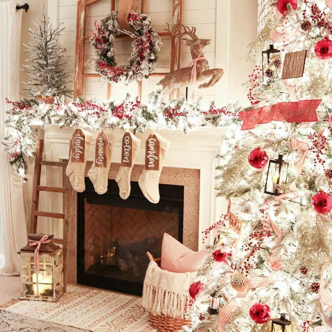 4 Pack Christmas Stockings 18 Inches Large Size Cable Knitted Stocking Gifts & Decorations for Family Holiday Xmas Party, Ivory White