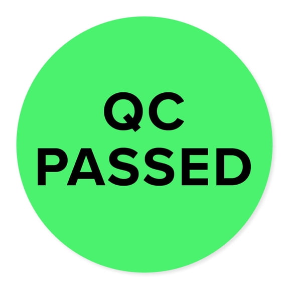 QC Passed Labels - Quality Control Passed 1.5" Circles