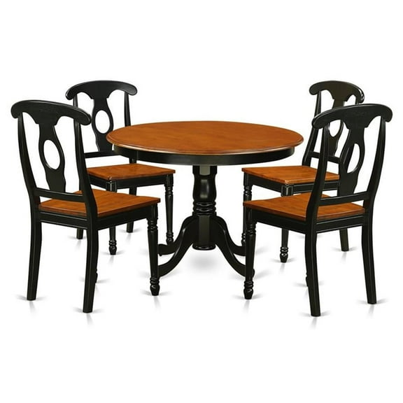 Atlin Designs 5-piece Dining Table and Chair Set in Black/Cherry