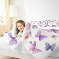 thumbnail image 4 of Homewish Lovely Dreamy Butterfly Bedding Comforter Set,Watercolor Splatter Ink Twin Comforter Sets,Pink Purple White Bedding Set For Kids,Luxury Bedroom Decor Reversible,2-Piece, 4 of 8