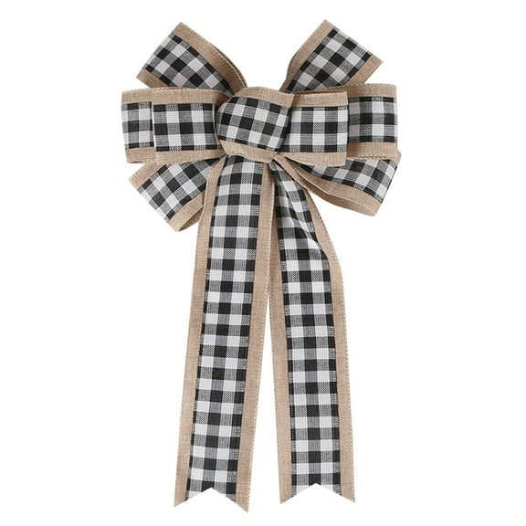 UYUH Christmas Tree Topper Bow Snowflake & Rustic Design, Xmas Tree Top Decoration for Family, Wedding, Birthday Party, Indoor & Outdoor Holiday Decor