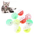 thumbnail image 2 of 10/30/50pcs Pet Toys Plastic Kitten Training Ball With Bell Hollow Cat Fun Throw Ball Random Color 10pcs, 2 of 6