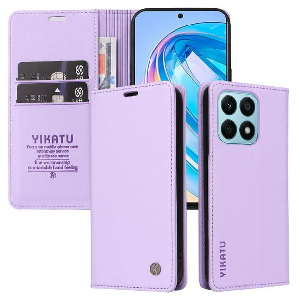 Funda para Honor X8A Estuche de Cuero PU Tipo Cartera con Ranuras para Tarjetas y Cierre Magnético