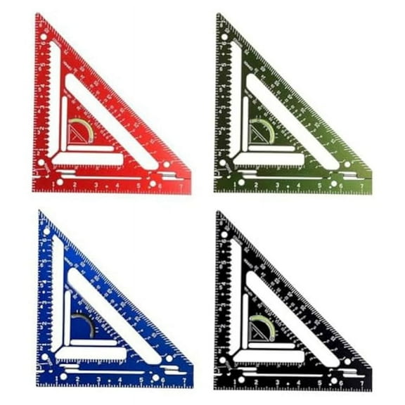 4Pcs Innovative Rafter Square Tool, Rafter Square Tool,Rafter Square,High Triangle Ruler with Jig Block4 * Rafter Square