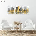 thumbnail image 2 of Yellow Abstract Canvas Wall Art Yellow Gray Aesthetic City Building Wall Painting Newly-designed Abstract Wall Art for Living Room Bedroom Bathroom 3 Piece Modern Aesthetic Wall Decor, 2 of 6
