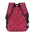 thumbnail image 3 of Ratiio Red Glitter Print Eco-Friendly Casual Backpack, Water-Resistant Polyester Canvas Daypack with Smooth Zippers, Comfortable & Durable Travel Bag with Laptop Compartment, 3 of 6