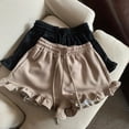 thumbnail image 4 of KAUOD Girls Ruffle Shorts Elastic High Waist Loose Athletic Shorts Wide Leg Cute Casual Mini Short Pants with Pocket, 4 of 5