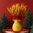 thumbnail image 4 of chaungfeng Creative Wheat Vase for Flower, 11.8 Inches Red Berries Flower Vase for Table Decorative, Vases Home Decor for Bathroom, Bedroom, Living Room, 4 of 6