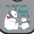 thumbnail image 4 of Inktastic My Great Aunt Loves Me Cute Polar Bears Boys or Girls Baby Bib, 4 of 4