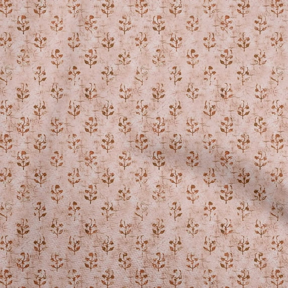 oneOone Georgette Viscose Rose Brown Fabric Aian Batik Craft Projects Decor Fabric Printed By The Yard 42 Inch Wide