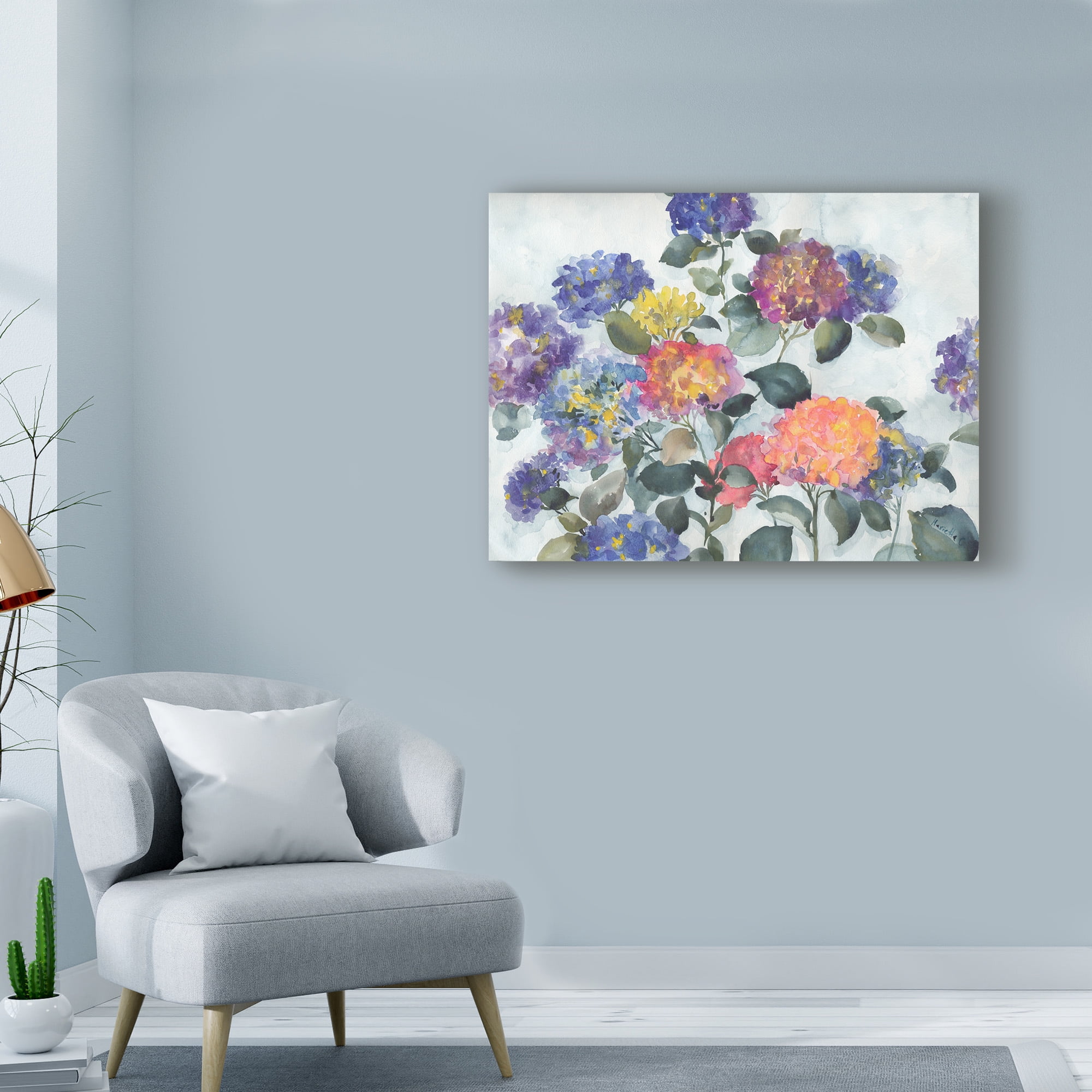 Trademark Fine Art 'Hortensia Delight' Canvas Art by Marietta Cohen Art And Design