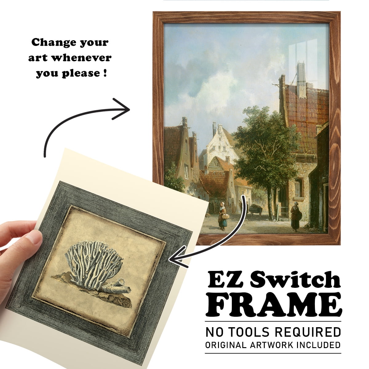Mini Exotic Coral IX (U) - Framed Print w/glass - Walnut