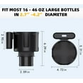 thumbnail image 2 of Emlimny Car Cup Holder Expander, Cup Holder Extender Adapter for Car with Adjustable Base, Fits YETI 24/36/46oz, HydroFlask 32/40oz, Large Water Bottles in 2.7"-4.2" (16-46 OZ), 2 of 6