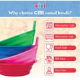 thumbnail image 2 of Cibi Cereal Bowls with Straws for Kids BPA-Free Plastic | Toddler Sip-A-Bowls with Built-In Straw for Cereal and Soup | Set of 4 Red Breakfast Bowls, 2 of 8