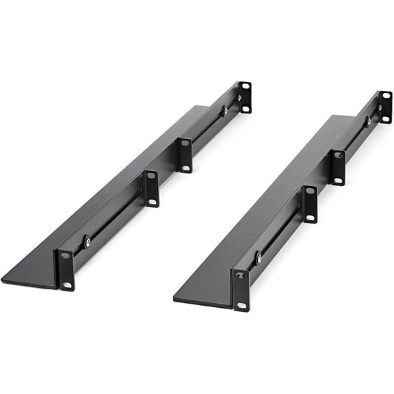 1U 19 inch Server Rack Rails - 24-36 inch Adjustable Depth - Universal 4 Post Rack Mount Rails - Network Equipment/Server/UPS Mounting Rail Kit HPE ProLiant Dell PowerEdge (UNIRAILS1UB)