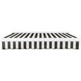 thumbnail image 2 of Awntech 12 Ft Key West Right Motorized Heavy Duty Patio Retractable Awning with Cassette (144in x 9.38in x 120in), Black/White Stripe, 2 of 7