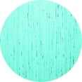 thumbnail image 1 of Ahgly Company Indoor Round Solid Turquoise Blue Modern Area Rugs, 4' Round, 1 of 4