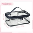 thumbnail image 2 of Unique Bargains 2pcs Clear Makeup Bags Waterproof Cosmetic Bags for Travel Zipper Makeup Pouch for Women Navy Blue, 2 of 7