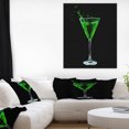 thumbnail image 1 of Absinthe on Black Background - Modern Canvas Wall Art, 1 of 3