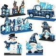 thumbnail image 2 of 6 Pcs Christmas Table Decorations, Wooden Christmas Table Centerpieces, Xmas Snowman Claus Gnome Signs Merry Xmas Toppers, 2 of 7