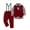 Wine Red, variant on ZOEREA Toddler Boy Suit Formal Wedding Outfits Gentleman Clothes Long Sleeve Shirt + Suspender Pants + Bowtie