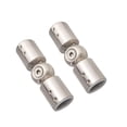 thumbnail image 3 of yuksok 2 Pieces Rod Connector Shower Room Heavy Duty Bathroom Glass Door Adjustable 25mm brushed, 3 of 9