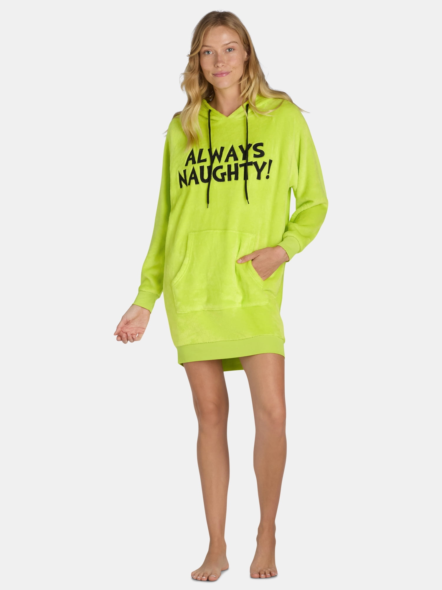 Women's Grinch Lounger Hoodie w/Socks Set, Sizes XS-3X