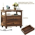 thumbnail image 5 of Bedroom Dresser and Nightstand 3 Piece Set, Includes Farmhouse 7 Drawer Dresser, 2 Pack Nightstand with Charging Station, Modern Bedroom Set, Brown, 5 of 11
