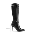 thumbnail image 5 of DREAM PAIRS Women's Metallic Stiletto Heeled Knee High Boots Sexy Fashion Pointed Toe Dress Boots with Stud and Zipper Tassel, 5 of 7