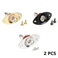 thumbnail image 4 of 2pcs Input Output Jack and Plate Oval Gold for Electric Guitar Socket Jackplate, 4 of 7