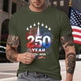 thumbnail image 2 of TOWED22 Men's 250th America Anniversary Casual Printed T-Shirt American Flag Shirt Men 250 Years of Freedom Shirt(AG,XL), 2 of 7