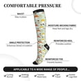 thumbnail image 2 of Rateoe Mushroom Bee Compression Socks for Women and Men 20-30mmHg-Circulation Support Socks Knee High Nurse Pregnant Running Medical and Travel Athletic, 2 of 7