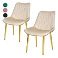 thumbnail image 1 of Set 2 Sillas Comedor Tapizadas Terciopelo Elegantes, 1 of 5