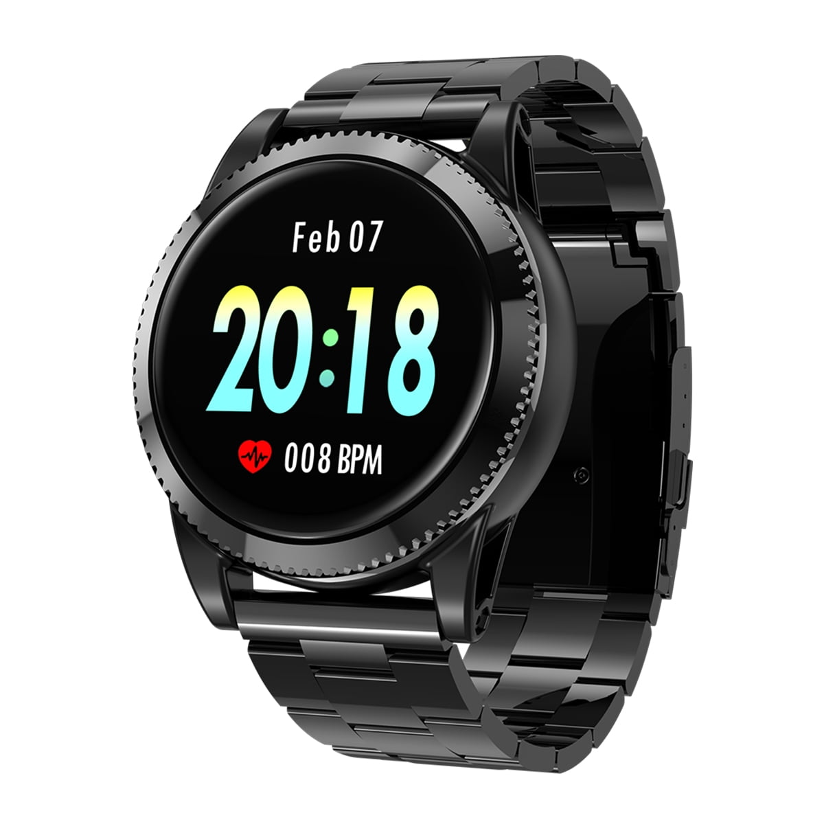 GOKOO Smart Watch Men Women Waterproof With Heart Rate Blood Pressure Sleep Monitor Activity Tracker Notification Camera Music Control for Android iOS Black Walmart