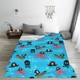thumbnail image 5 of Rateoe pirate Octopus Print Fuzzy Fleece Throw Blanket Extra Large,Super Soft,Fluffy and Warm Blankets for Couch,Bed,All Season Use-60"x50", 5 of 7