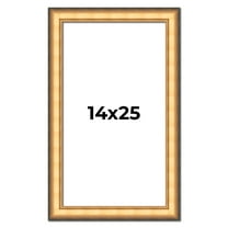 14x25 Frame Gold Plein Aire Solid Wood Picture Frame Width 2 Inches | Interior Frame Depth 0.5