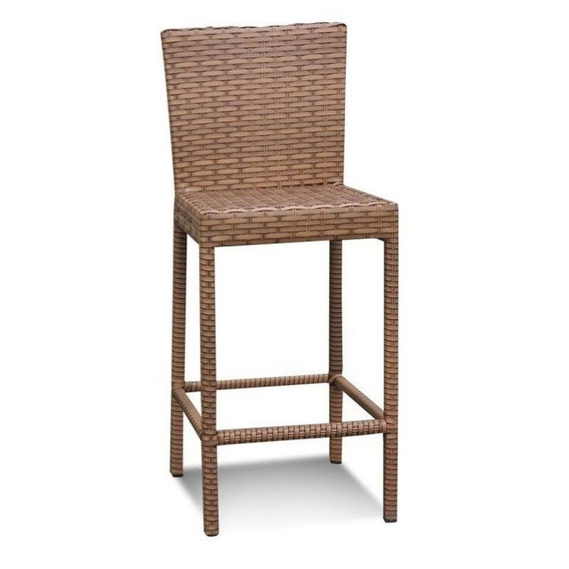 Laguna Tabourets de Bar en Osier pour Extérieur Caramel (Ensemble de 2)