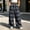 Black, variant on Women's Plaid Wide Leg Pants Lounge Elastic Waist Pants Loose Fall Winter Baggy Pants with Pocket Casual Vacation Trendy Clothes Black L