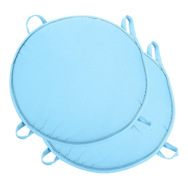 unbranded 2Ud Cojines Para Sillas Redondos Con De Espuma Y Funda Lavable Para Patio Azul
