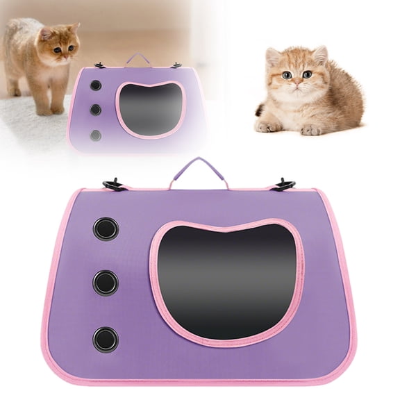Portable Pet Carrier Backpack for Cats,Small Dogs,Rabbits,Birds Hedgehogs Lightweight Travel Carrier Bag with Breathable Design, Adjustable Strap Vet Visit,Outdoor Hangbag for Turtles Squirrels
