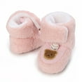 thumbnail image 2 of Infant Baby Fleece Booties Non-Skid On Slipper Winter Warm Soft Shoes Infant Round Toe Ankle Boots Crib Shoes, 2 of 9