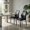 Black, variant on Demi Bonn 3-Pack Modern Dining Chairs, 37" Tall, Ergonomic PU Backrest, High-Density Foam Seat, Adjustable Non-Slip Feet for Hardwood, Tile & Carpet, Black