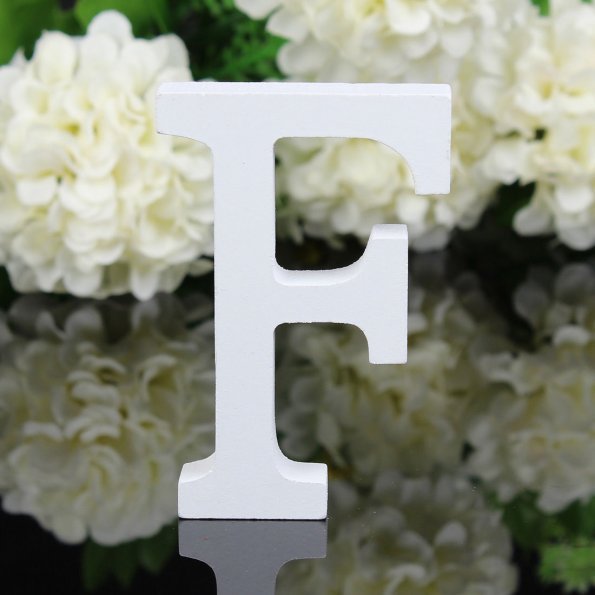 Letras del alfabeto pequeñas de madera para niños, niños y niñas, suministros de decoración para fiestas de cumpleaños y bodas, 1 unidad