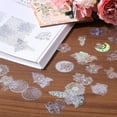 thumbnail image 5 of 270 Pcs 6 Styles PET 3D Holographic Butterfly Space Theme Flowers Stickers Transparent Waterproof Whale Stickers Self-Adhesive Floral Decorative Decals for Scrapbooking Water Bottles, 5 of 7