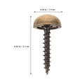 thumbnail image 2 of QIFULL brass decorative screw with caps mirror hardware mounting self-tapping construction 8pcs, 2 of 8
