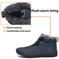 thumbnail image 2 of Mens Snow Boots Fashion Waterproof Winter Fur Lined Warm Boots Slip On Anti-Slip Outdoor Comfortable Lightweight Boot Blue 11 US, 2 of 7