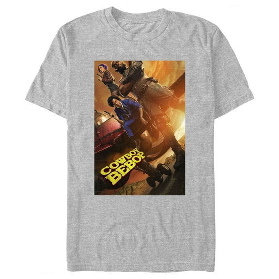 Men's Cowboy Bebop Space Crew  Graphic Tee Athletic Heather Medium