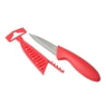 thumbnail image 3 of Mainstays Stainless Steel Color 3.5" Kitchen Paring Knife with Red Handle, 3 of 6